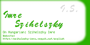 imre szihelszky business card